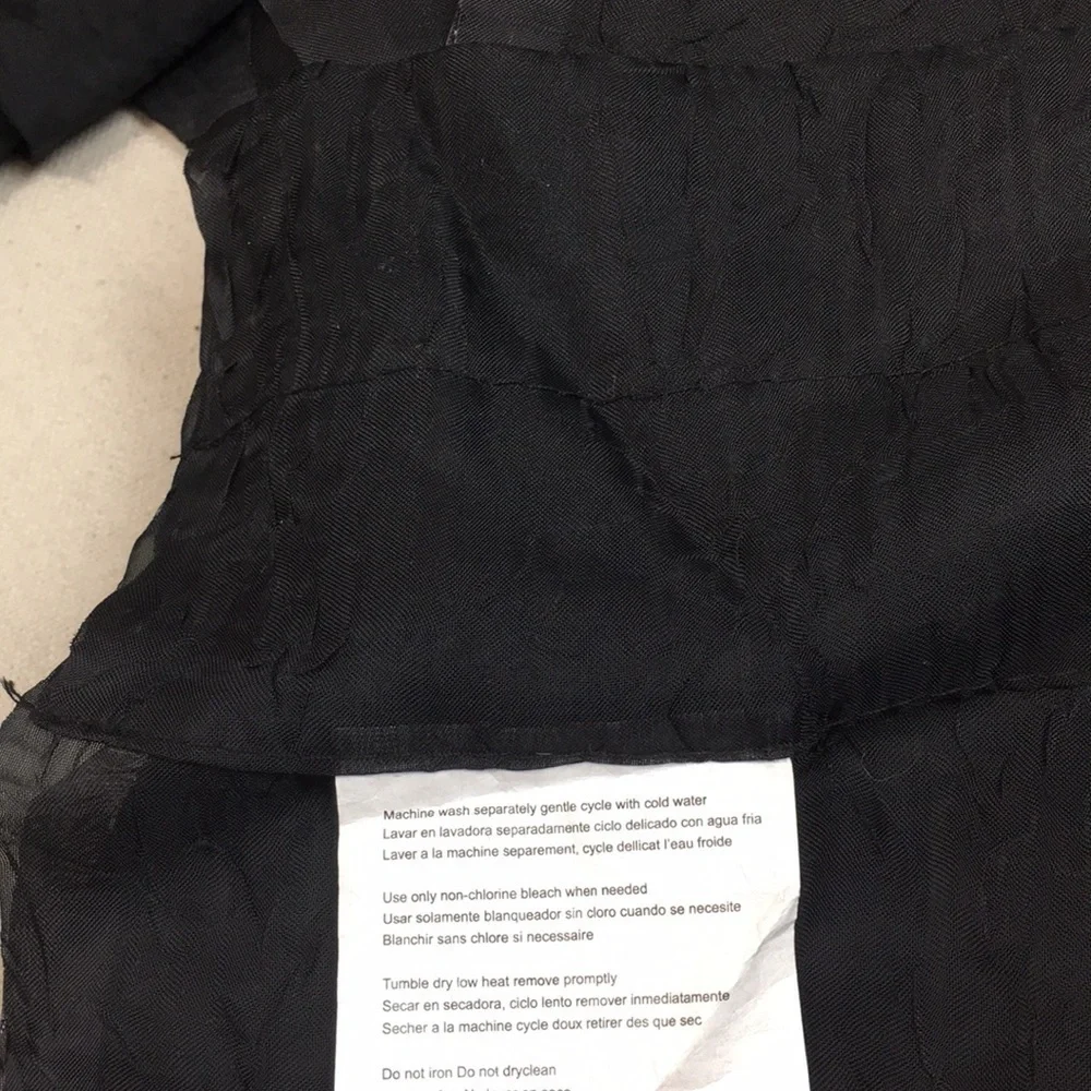 Pair 51x84 Black Crinkle Sheer Voile Curtain panel